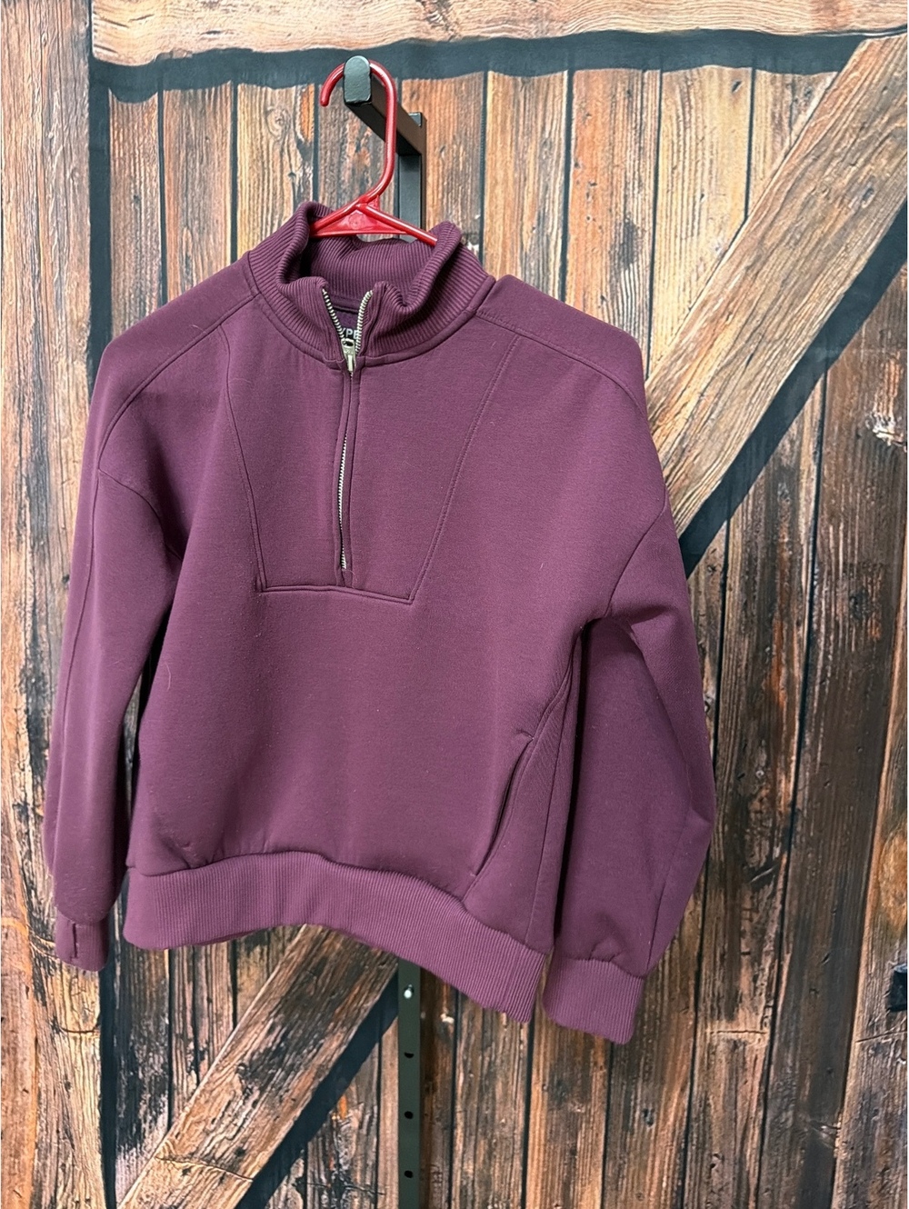 Abercrombie Kids YPB Burgundy Half-Zip Pullover Sweatshirt Size 9/10
